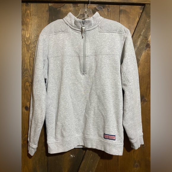 Vineyard Vines Tops - Vineyard Vines Grey Quarter Zip Pull Over, size S, smoke free home